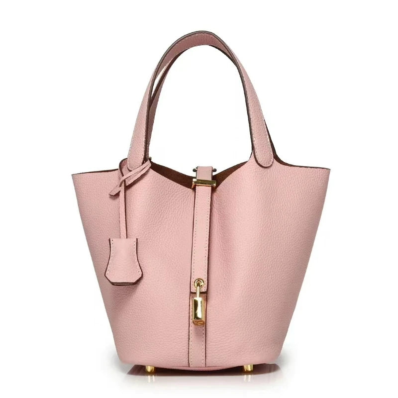 Leather Bucket Handbag