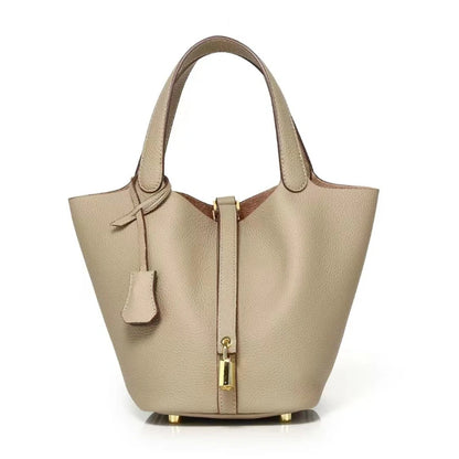 Leather Bucket Handbag