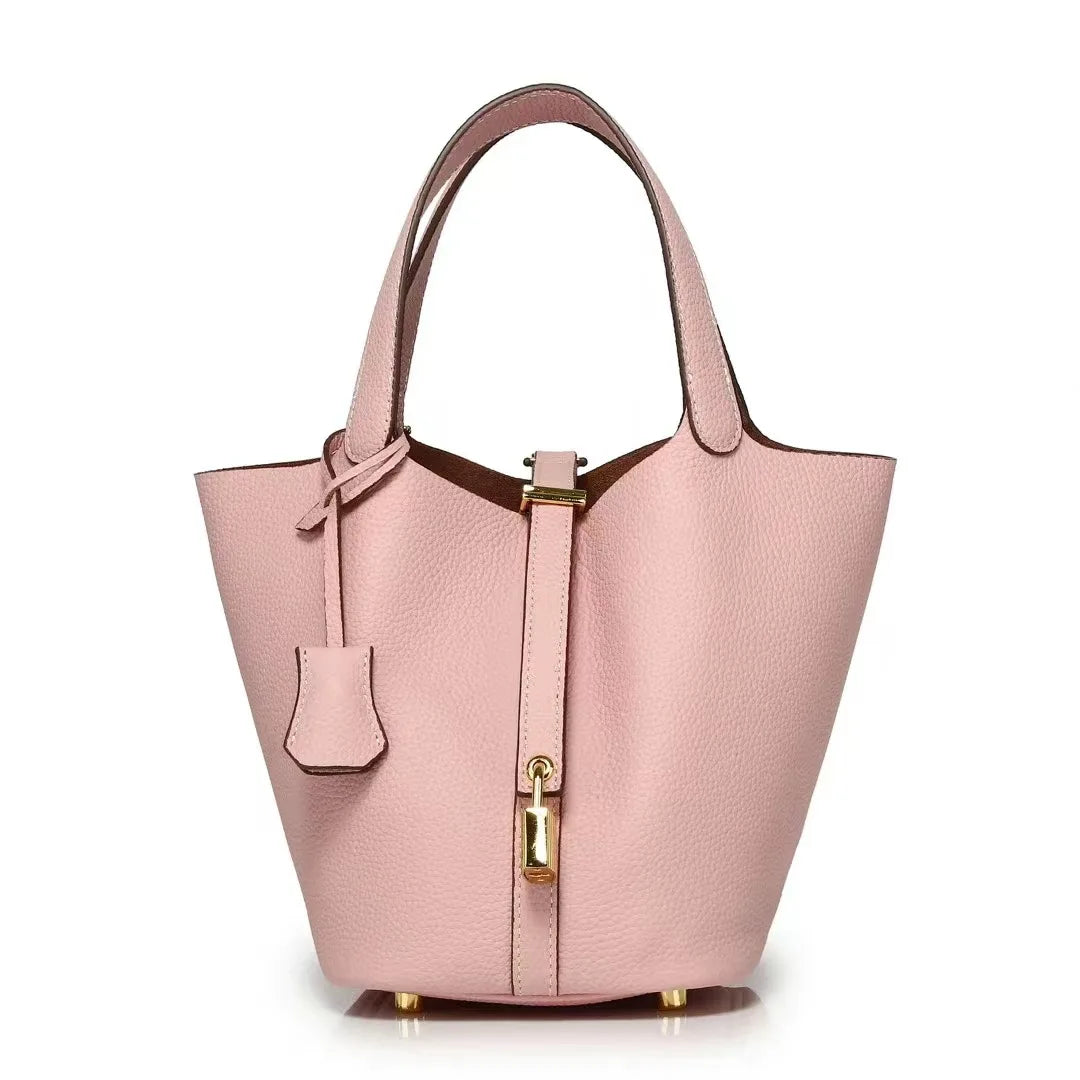 Leather Bucket Handbag