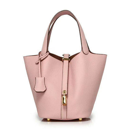 Leather Bucket Handbag